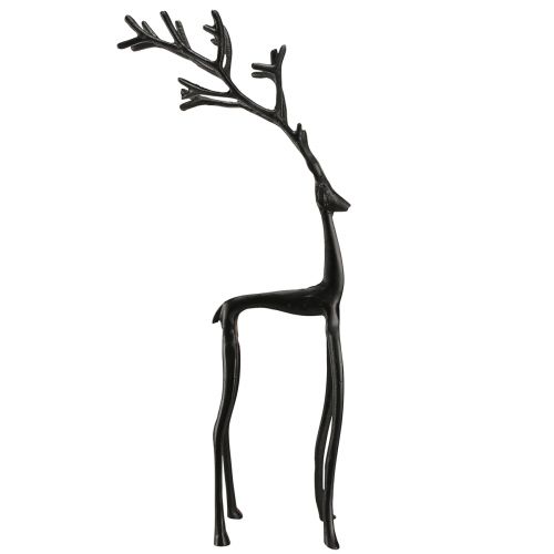 Floristik24 Deko Rentier Metall Dekofigur in Schwarz 15cmx8cmx53cm