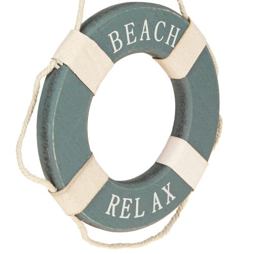 Artikel Deko Rettungsring Holz Maritim Schwimmring Blau 17cm 2St