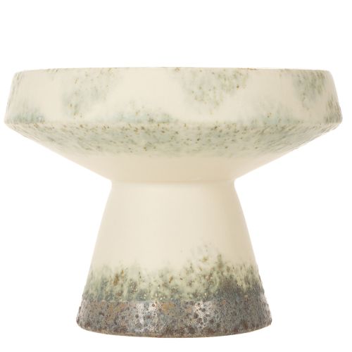Keramik Dekoschale Creme Graugrün Ø20cm H16cm für Innenräume | Floristik24.ch
