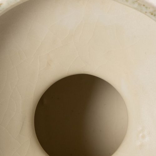 Keramik Dekoschale Creme Graugrün Ø20cm H16cm für Innenräume | Floristik24.ch