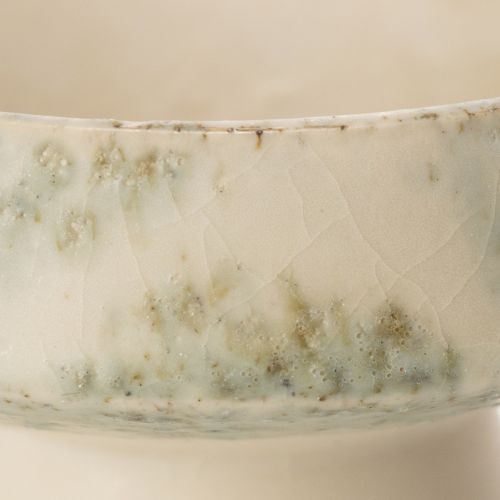 Keramik Dekoschale Creme Graugrün Ø20cm H16cm für Innenräume | Floristik24.ch