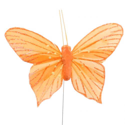 Artikel Deko-Schmetterling Orange 12St