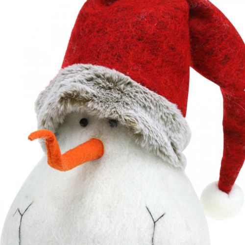 Floristik24 Deko Schneemann mit Mütze Adventsdeko Weihnachtsfigur H38cm