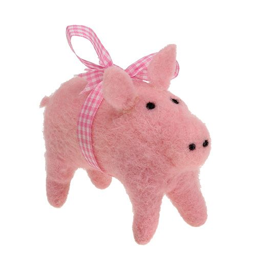 Floristik24 Deko-Schwein Pink 11,5cm 4St