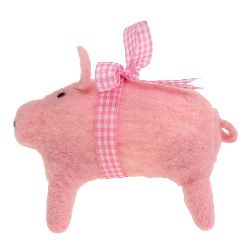 Floristik24 Deko-Schwein Pink 11,5cm 4St