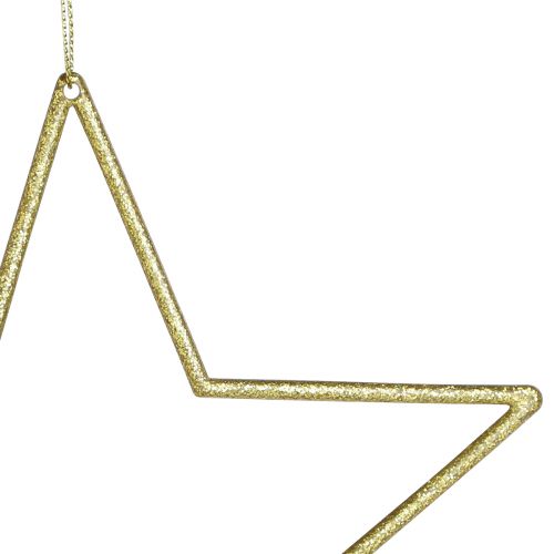 Artikel Deko Sterne Gold mit Glitter Baumschmuck 18cm, Weihnachtsdeko Goldsterne 8 St