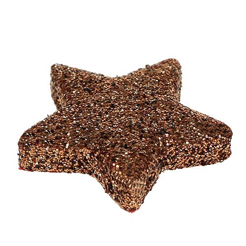 Artikel Deko Sterne Mini 2,5cm Kupfer, Glimmer 100St