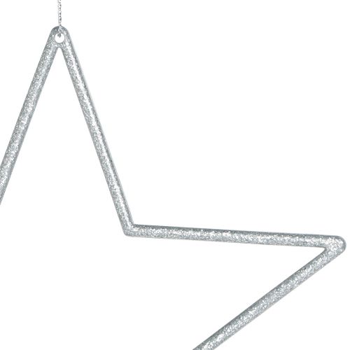 Artikel Deko Sterne Silber Christbaumschmuck Glitter 18cm 8 Stück Weihnachtsbaum Deko