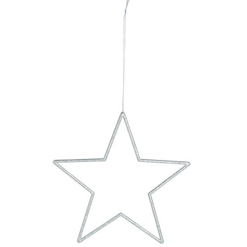 Artikel Deko Sterne Silber Christbaumschmuck Glitter 18cm 8 Stück Weihnachtsbaum Deko