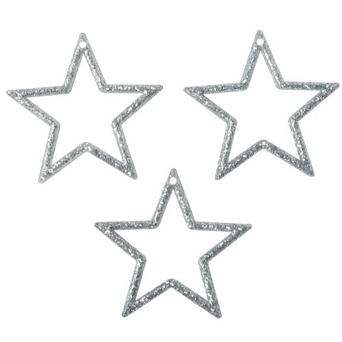 Artikel Deko Sterne Silber Glitter Weihnachtssterne 4,5cm 120 St