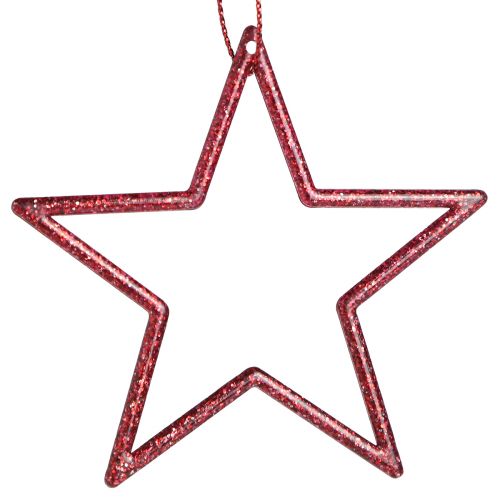 Artikel Weihnachtssterne Rot zum Hängen - Glitzernde Baumdeko & Festliche Raumdekoration, 40er Set, 7,5cm