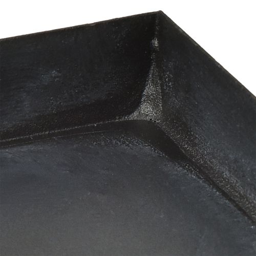 Artikel Deko Tablett Metalltablett Schwarz Grau gewaschen 30×15cm