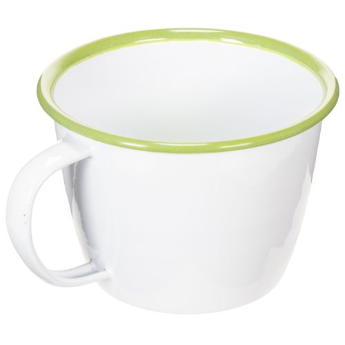 Deko Tasse Pflanztopf emailliert Ø11cm H8cm | Floristik24.ch
