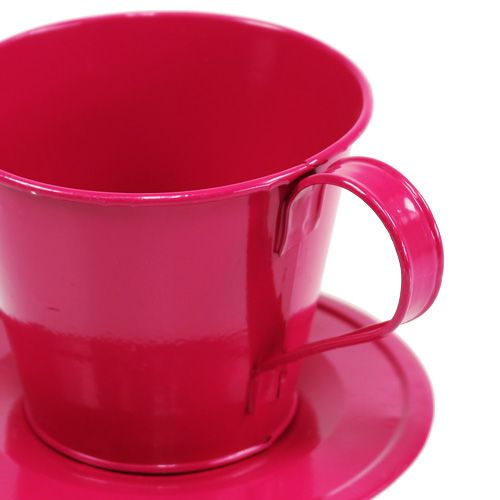 Floristik24 Deko-Tasse mit Fuß Rosa sort. Ø11,5cm H10cm 8St