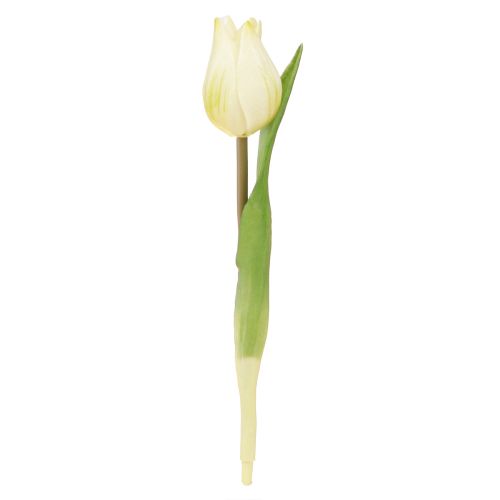 Artikel Deko Tulpen künstlich Kunstblumen Weiße Creme 20cm 6 St