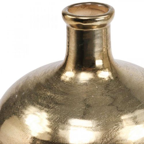 Floristik24 Deko Vase Schwarz/Gold Keramik Vase Groß Ø21cm H37,5cm