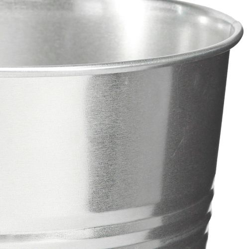 Floristik24 Deko Vase für Trockendeko Metall Vase Silbern H30cm 7,5l
