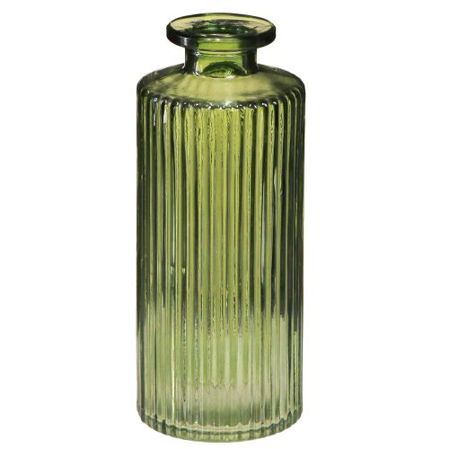 Floristik24 Deko Vasen Grün Minivasen Glas Retro Ø5cm H13cm 6 St
