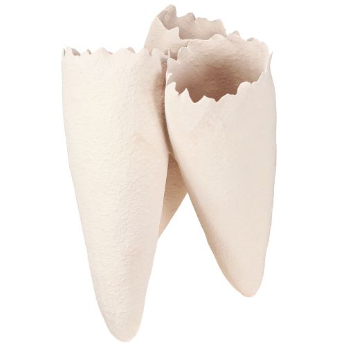 Deko Vasen Kegelvasen Beige Keramik 14,5cmx15x21cm