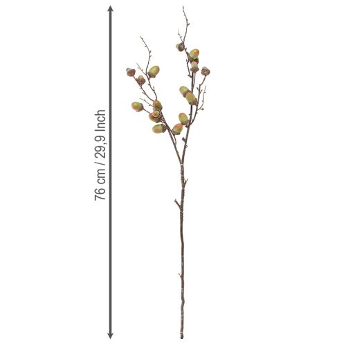 Deko Zweig Eicheln Deko Grün Herbstdeko künstlich 80cm | Floristik24.ch