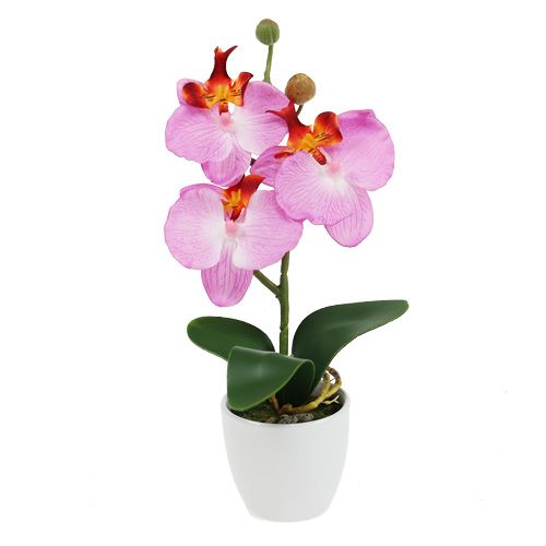 Orchidee Phalaenopsis im Topf  Kunstblume Seidenblumen künstliche Pflanze Deko 