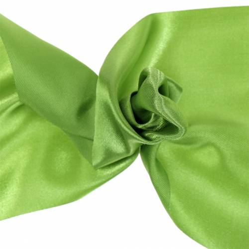 Floristik24 Satinband Tischband Hellgrün 100mm 15m