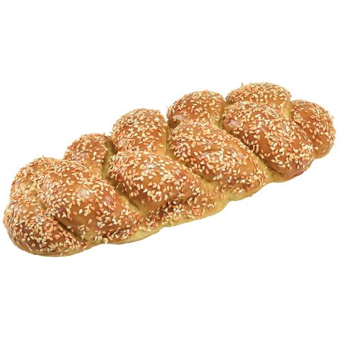 Floristik24 Deko Brot Hefezopf mit Sesam, Täuschend Echte Lebensmittelattrappe für Ausstellung und Schaufensterdeko, 30cm