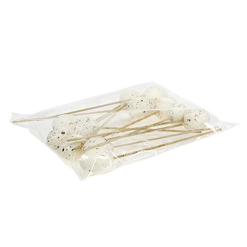 Floristik24 Deko Ei 5cm am Stab 12St