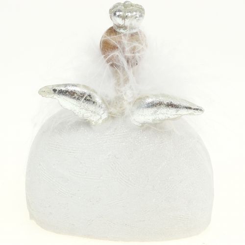 Floristik24 Deko Engel Weiß, Silber 15,5cm 2St