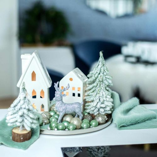 Floristik24 Deko Fellband Grün Kunstfell Mint Fell-Tischläufer 15×150cm