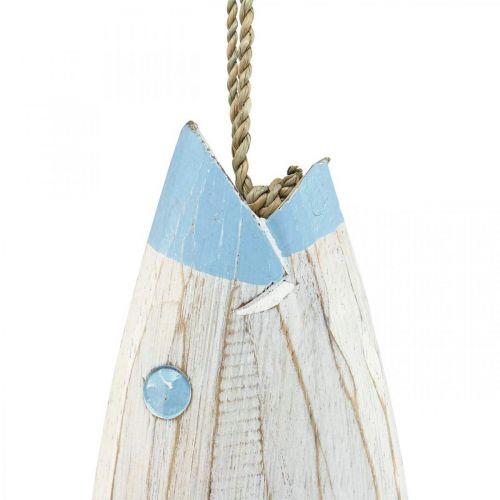 Artikel Deko Fisch Holz Holzfisch zum Aufhängen Hellblau H57,5cm