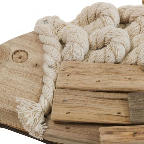 Floristik24 Deko Fisch aus Treibholz Holzfisch Natur Maritime Deko 31cm
