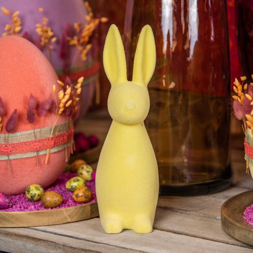 Artikel Deko Hase Deko-Osterhase – 2. Wahl – Beflockt Hellgelb H29,5cm 2 St