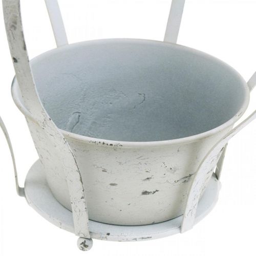 Floristik24 Deko-Krone Weiß Shabby Chic Metall Gartendekoration 3er-Set