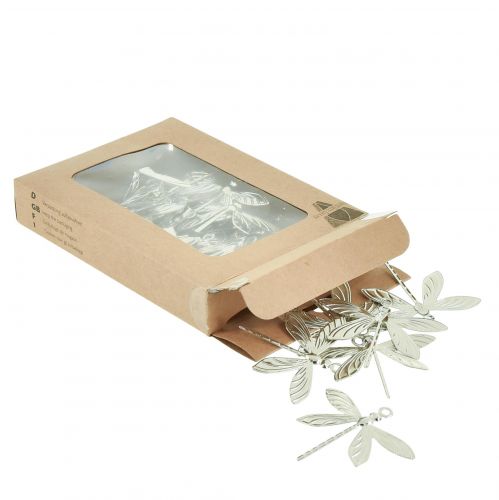 Artikel Deko Libellen zum Hängen Sommerdeko Silbern 5×4cm 36 St