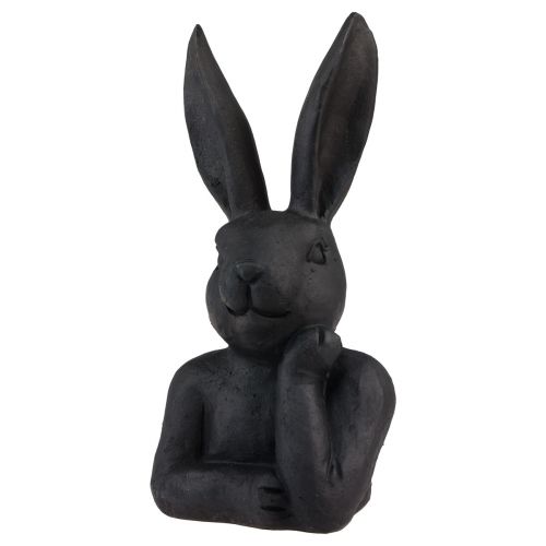Deko Osterhase Schwarz Hasenbüste Osterdeko 22,5cm