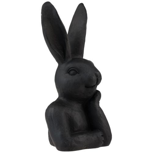 Floristik24 Deko Osterhase Schwarz Hasenbüste Osterdeko 22,5cm