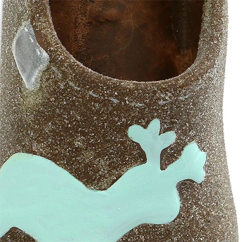 Floristik24 Deko-Pantoffel 9,5cm Braun 6St