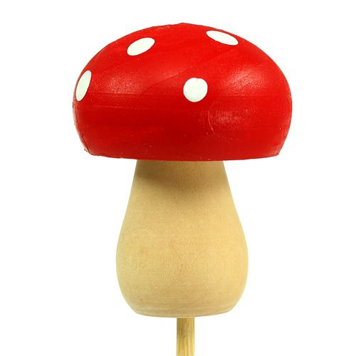 Floristik24 Deko-Pilz Fliegenpilz-Stecker rot 5cm L30cm 12St