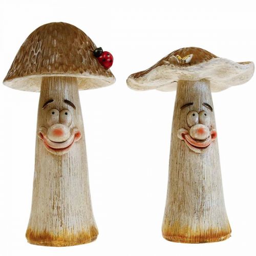 Deko Pilze Herbstdeko Lustige Pilze Ø15/12cm H22/25cm 2St