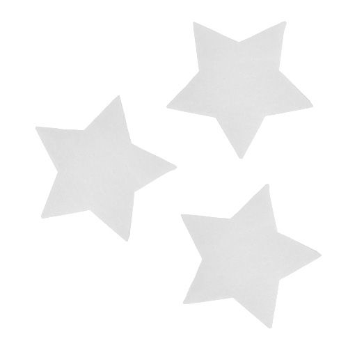 Floristik24 Deko-Sterne Weiß 7cm 8St