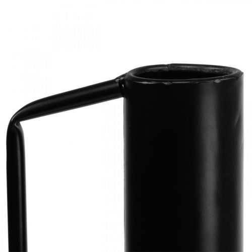 Artikel Deko Vase Metall Schwarz Henkel Dekokanne 14cm H28,5cm