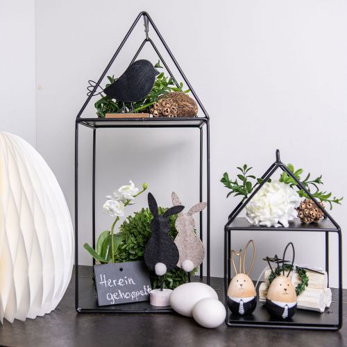 Floristik24 Deko Vögel Schwarz Holzvögel Holzdeko Frühling 13,5cm 6 St