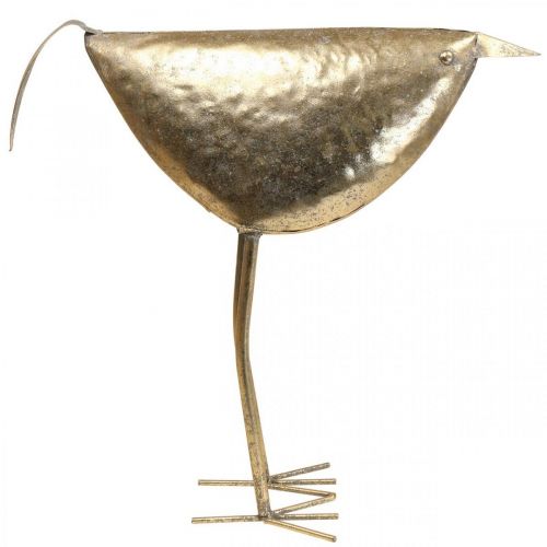 Floristik24 Deko Vogel Dekofigur Vogel Gold Metalldeko 46×16×39cm