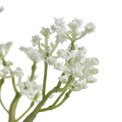 Floristik24 Deko-Zweig Grün-Weiß L43cm 4St