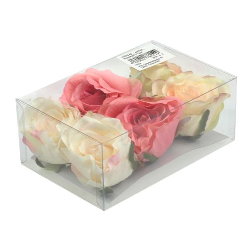 Floristik24 Künstliche Rosenköpfe Ø9cm 6St