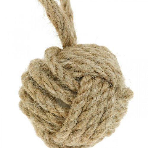 Floristik24 Deko zum Hängen Tauball Jute Natur Ø5,5cm 3St