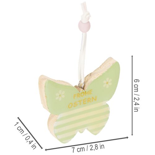 Artikel Osterdeko zum Hängen Osterfiguren Anhänger Holz Pastellfarben 7×7cm 6St
