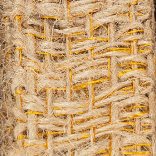 Dekoband Jute Gelb, Natur 25mm Rustikale Deko Juteband 10m | Floristik24.ch