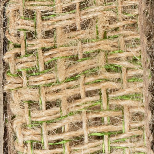 Dekoband Jute Grün, Natur 25mm Juteband zum Dekorieren 10m | Floristik24.ch